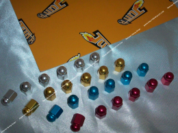 2 TUN 'R valve caps in aluminium, blue, red, gold of your choice for motorcycle, scooter, mob, bicycle...