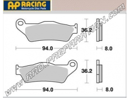 Brake pads AP RACING front - rear motorcycle, quad ALFER, BENELLI, CCM, FACTORY, GAS-GAS, HUSABERG, HUSQVARNA, KTM...