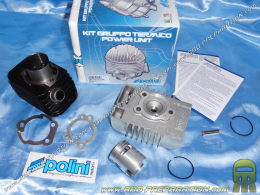 Kit 65cc Ø43mm with cylinder head (axis Ø10 / 12mm) cast iron POLINI RACING PIAGGIO Ciao, Bravo, boss, Grillo, if Superbravo ...