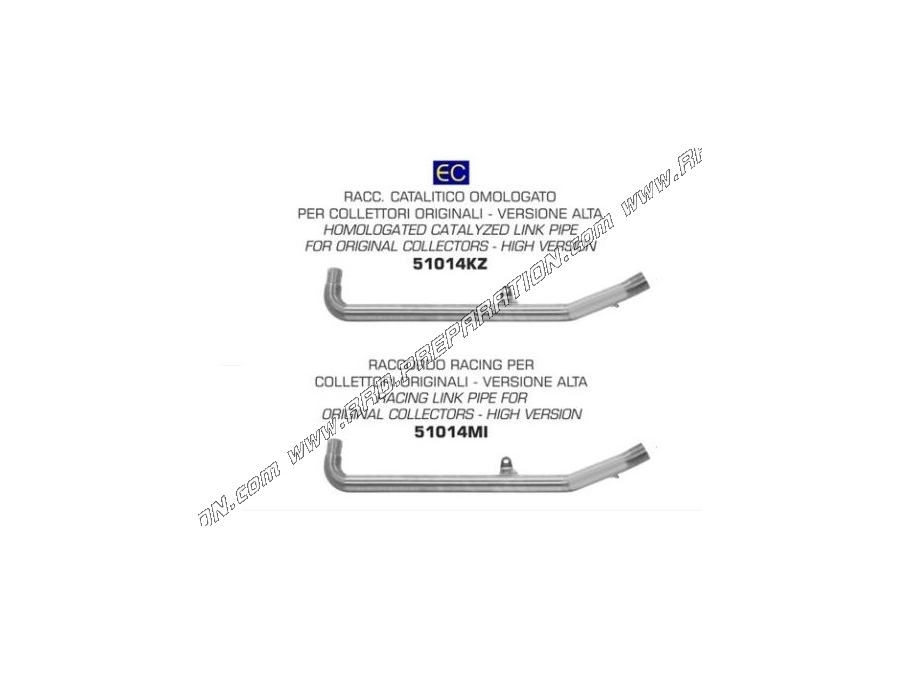 ARROW stainless steel racing manifold (with or without catalyst) for APRILIA RS4 125cc 4-stroke motorcycle from 2017