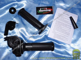 Poignée d'accélérateur, tirage rapide DOMINO Commando course 42mm revêtements noir