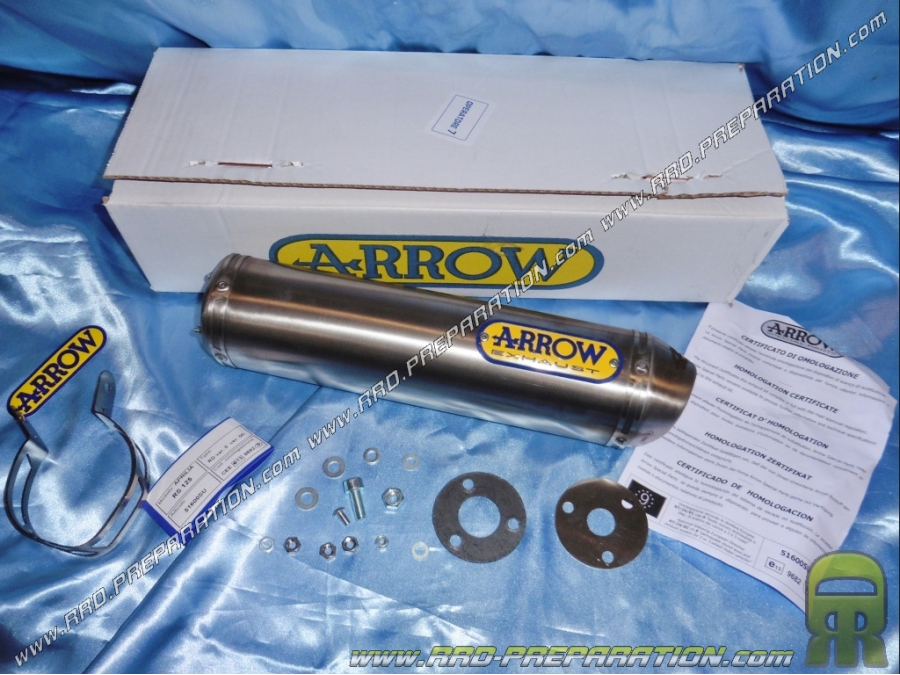 Silencieux seul d'échappement ARROW RACING TITANE pour APRILIA RS 125cc de 2007 à 2014 (moteur rotax 2 temps)