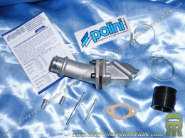 Intake manifold POLINI Ø24mm with valves on scooter Vespa PX, XL, LX ... 50 125cc 2T