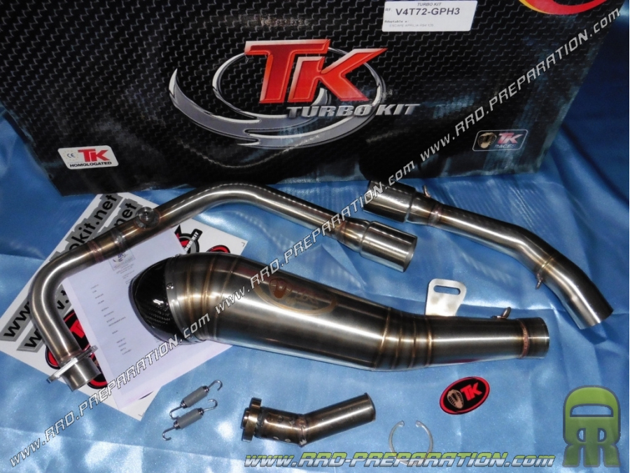 Pot d'échappement TURBOKIT TK GP H3 pour APRILIA TUONO 125 4T à partir de 2014 à 2019