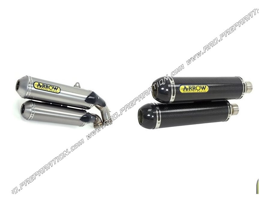 Pair of ARROW RACE-TECH mufflers for Suzuki GSR 600 2006 to 2011 motorcycle