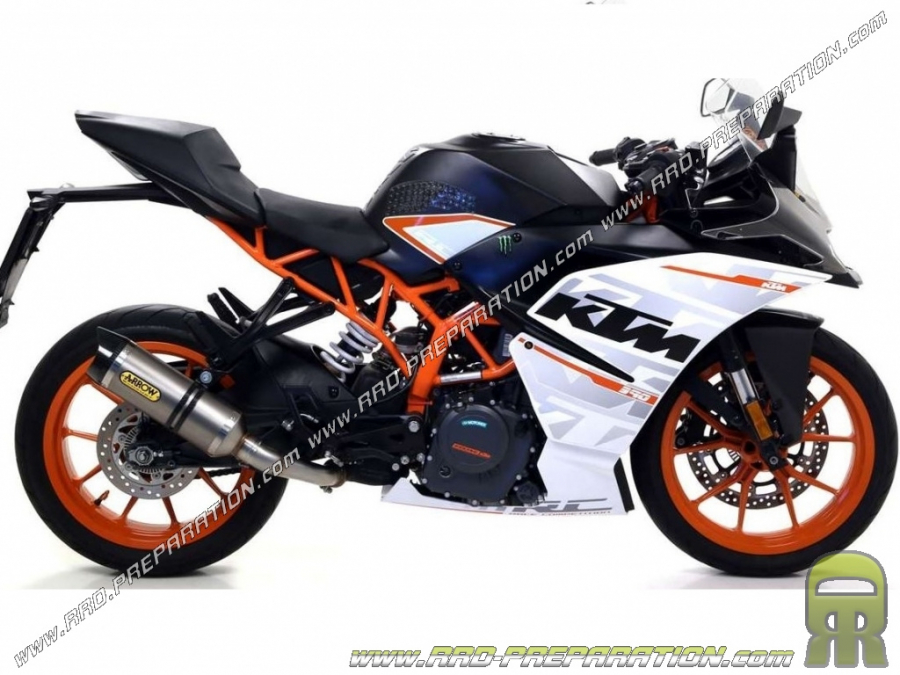 Kit silencieux ARROW THUNDER avec raccord pour collecteur d'origine pour KTM RC 390 et 125, DUKE 390 et 125 de 2017 à 2020