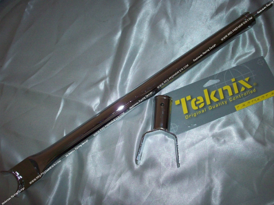 TEKNIX round right chrome frame stiffener / reinforcement bar for Peugeot 103 SP, MVL, MV, LM, …