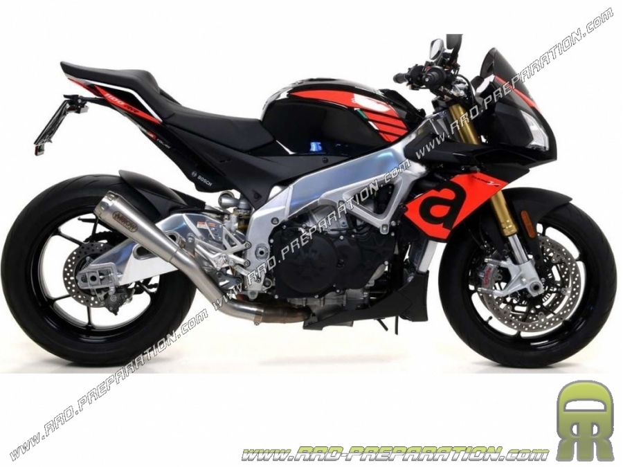 Silencieux ARROW PRO RACE avec intermédiaire pour collecteur origine APRILIA TUONO V4 RR / FACTORY 1100 à partir de 2017