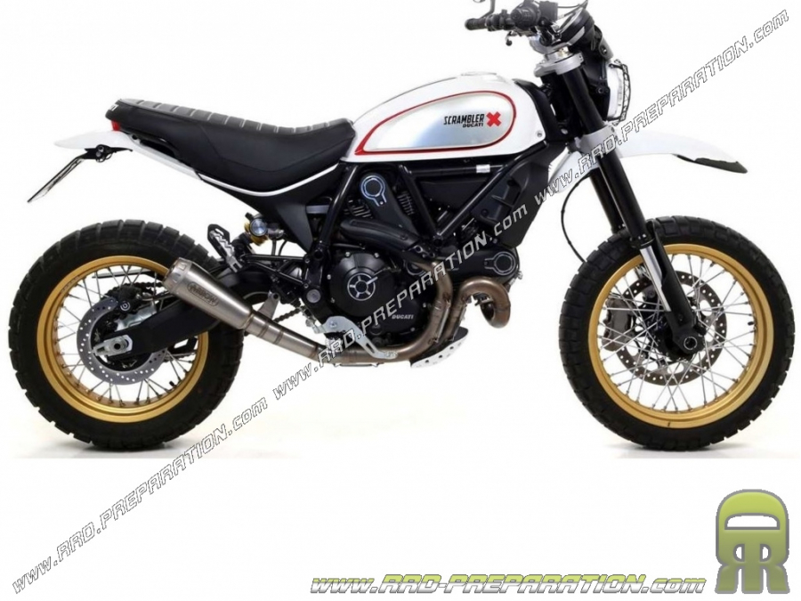 Silencieux ARROW RACING TITANE avec raccord pour collecteur d'origine pour Ducati Scrambler 800 Desert Sled 2017