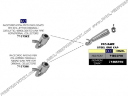 ARROW for PRO RACE silencer to the original manifold on Ducati Scrambler 800 Desert Sled 2017