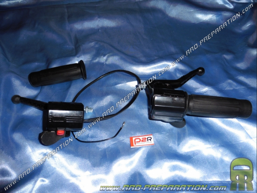 Kit of brake levers + starter & decompressor P2R black original type for Peugeot 103 SP/MVL
