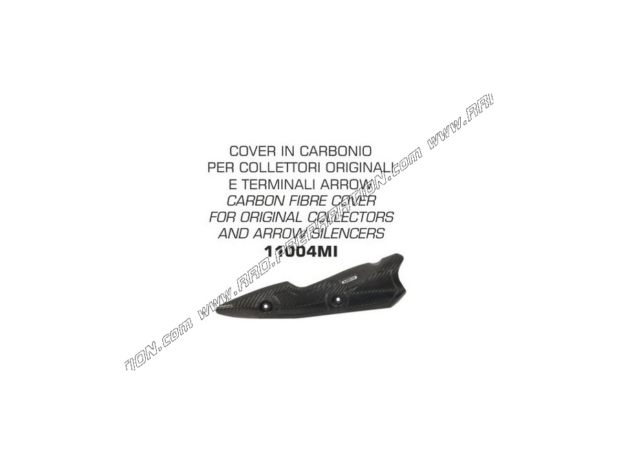 ARROW carbon catalytic converter cover for Kawasaki Z 900 2017