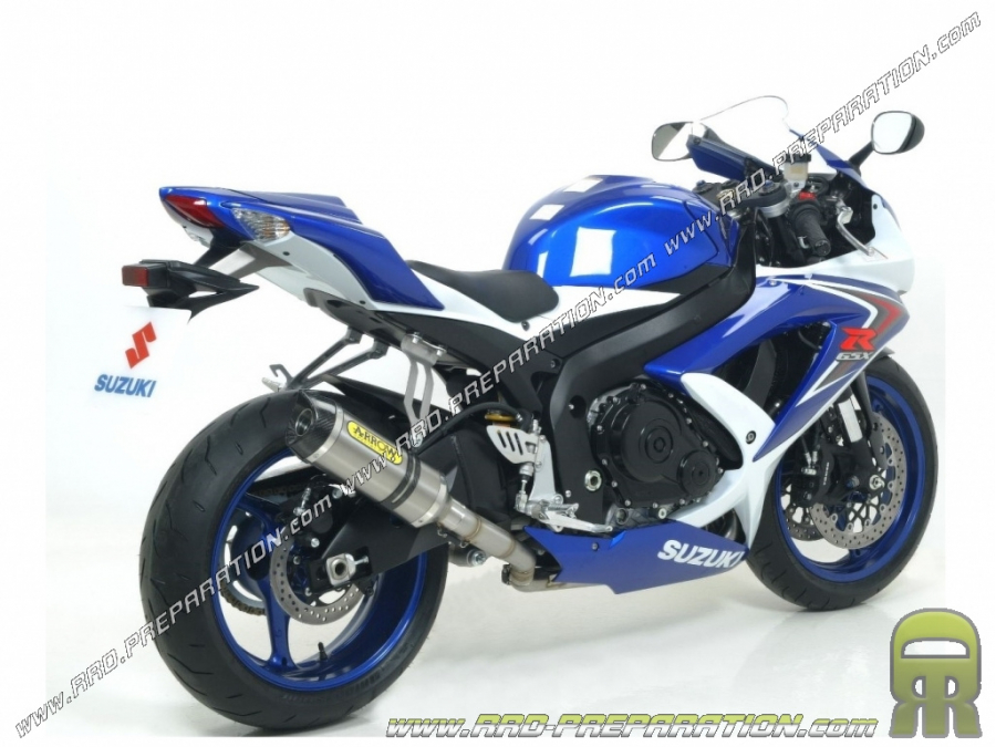 Silenciador de escape ARROW THUNDER en colector ORIGIN para Suzuki GSX-R 750 ie 2008 a 2010