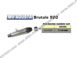 Silencieux d'échappement ARROW PRO RACING pour MV Agusta BRUTALE 920, 990R, 1090RR 2009 à 2014