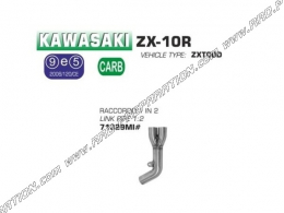 1 in 2 ARROW connector for ARROW or ORIGIN manifold with ARROW silencer on Kawasaki ZX-10R 2006/2007