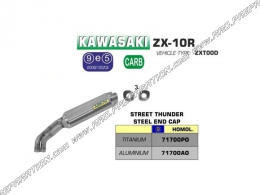 Paire de silencieux d'échappement ARROW THUNDER pour Kawasaki ZX-10R 2006/2007