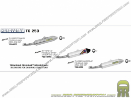 Silencieux d'échappement THUNDER ARROW pour Husqvarna TC 250 2008