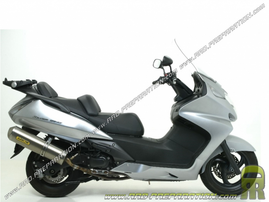 Silencieux ARROW MAXI RACE TECH sur maxi scooter Honda SILVER WING 400 2005/2009 et 600 de 2001 à 2006