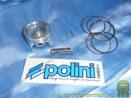 Pistón 3 segmentos POLINI Ø44mm eje 10mm para kit 70cc Ø44mm POLINI aluminio para MBK BOOSTER X / OVETTO & YAMAHA GIGGLE...