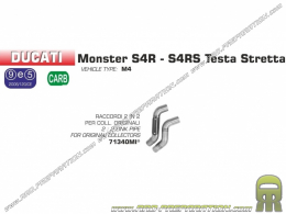 Raccord d'échappement ARROW 2 en 2 pour collecteur d'origine sur Ducati MONSTER S4R / S4RS Testastretta 2006/2007