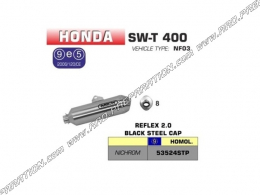 Silencieux d'échappement ARROW Reflex 2.0 pour maxi-scooter HONDA SW-T 400 de 2009 à 2016