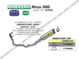 Complete exhaust line ARROW COMPETITION "EVO" Kawasaki NINJA 250 and 300 2013/2016