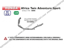 ARROW RACING manifold for ARROW or ORIGIN silencer on Honda Africa Twin ADV Sport 2018