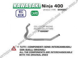 Collecteur ARROW racing sur Kawasaki Ninja 400 2018