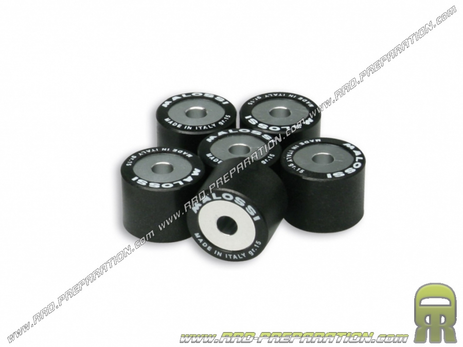 Set of 6 MALOSSI rollers in Ø23X18mm 20 grams