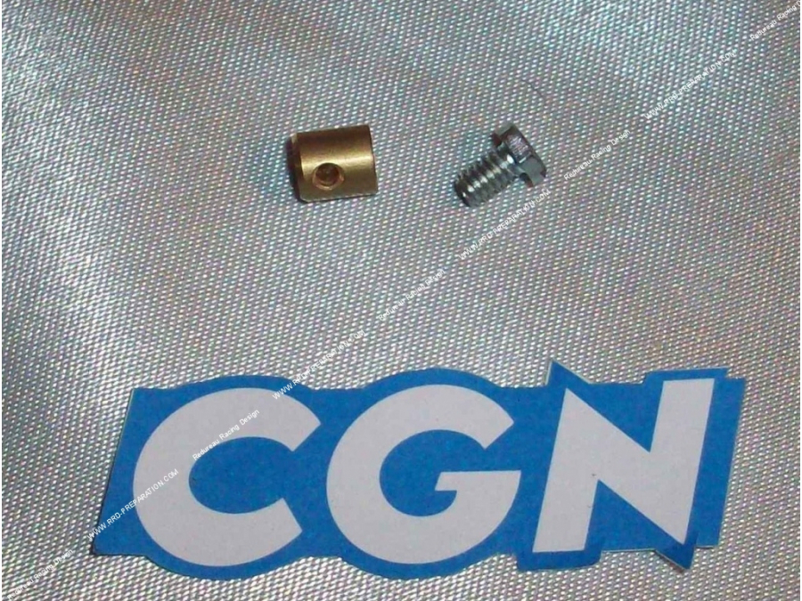 Serre-câble renforcé Ø5,2mm X L.8mm ALGI vis tête sortante pour poignée de gaz, accélérateur ou autres