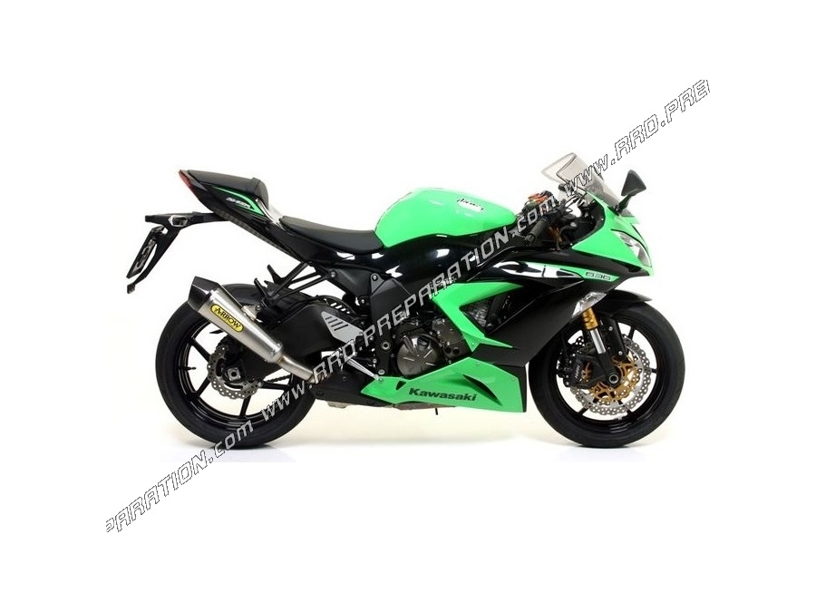 Complete ARROW X KONE exhaust system on Kawasaki ZX-6R 2009/2016 and ZX-6R 636 2013/2016