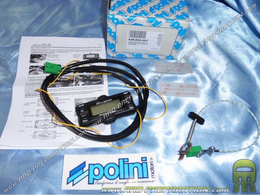 tachometer, hour meter, digital temperature POLINI for aviation (ULM, PPG ...)