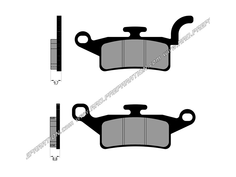 Plaquettes de frein POLINI avant pour scooter MBK BOOSTER, OCEO, YAMAHA BW'S, XENTER, ZUMA... 125 et 150