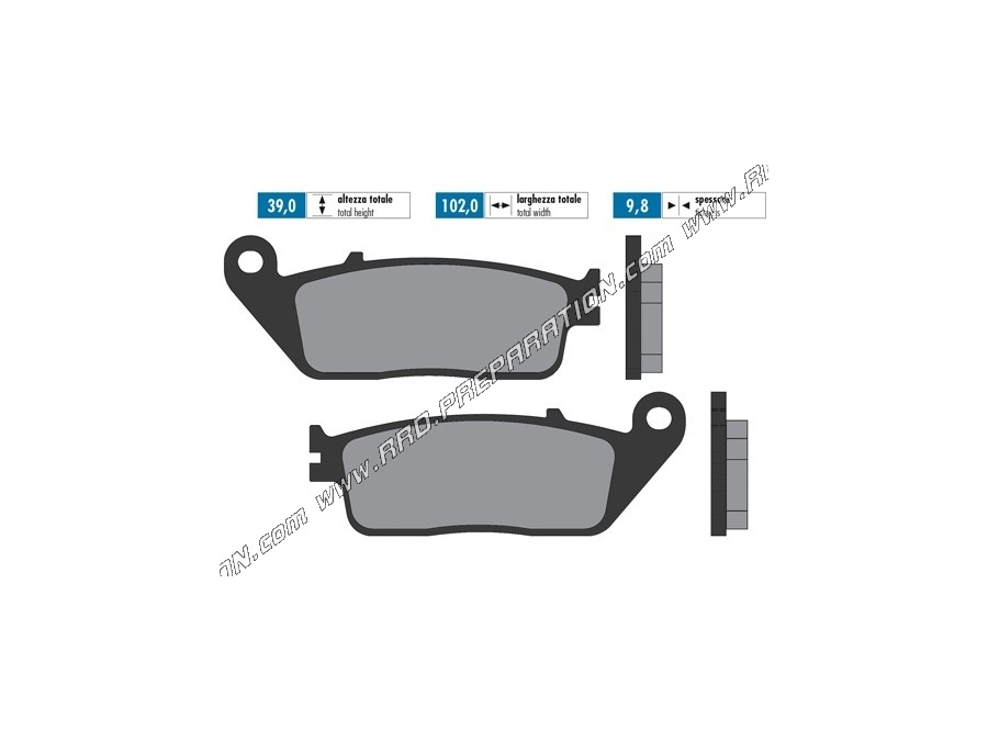 Plaquettes de frein POLINI pour scooter HONDA SH, FORZA, SILVERWING, KYMCO DINK, X CITING, YAMAHA X MAX... 125, 1500, 400... 