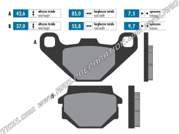 Pastillas de freno POLINI para scooter KYMCO AGILITY 125 y 150