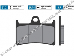 Plaquettes de frein POLINI avant pour scooter YAMAHA TMAX 500, T MAX 530... 