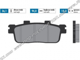 POLINI brake pads for KYMCO DOWNTOWN, PEOPLE, K-XCT, SYM CRUISYM, GTS, YAMAHA X MAX ... 125, 300, 400 ...