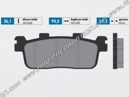 Plaquettes de frein POLINI pour scooter KYMCO PEOPLE, X CITING 125, 250 et 300