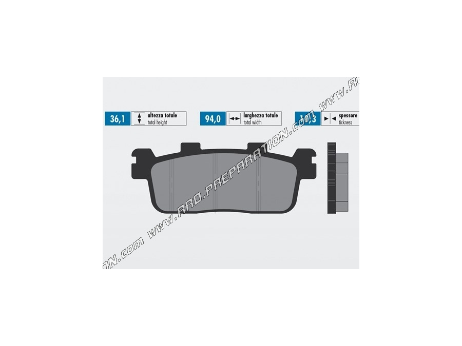 POLINI brake pads for KYMCO PEOPLE scooter, X CITING 125, 250 and 300