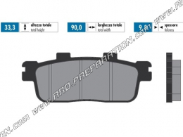 Plaquettes de frein POLINI pour scooter KAWASAKI J300, KYMCO DOWNTOWN, PEOPLE, SUPER DINK, X-TOWN... 125, 200, 300... 