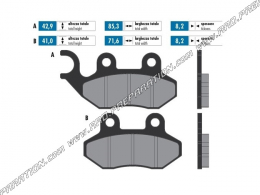 POLINI brake pads for KAWASAKI J300, KYMCO DOWNTOWN, PEOPLE, SUPER DINK, X-TOWN ... 125, 200, 300 ...