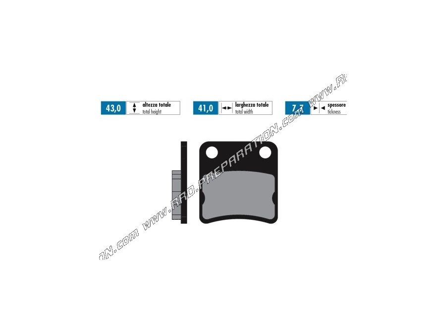 POLINI brake pads for KAWASAKI J300, KYMCO DOWNTOWN, PEOPLE, SUPER DINK, X-TOWN ... 125, 200, 300 ...