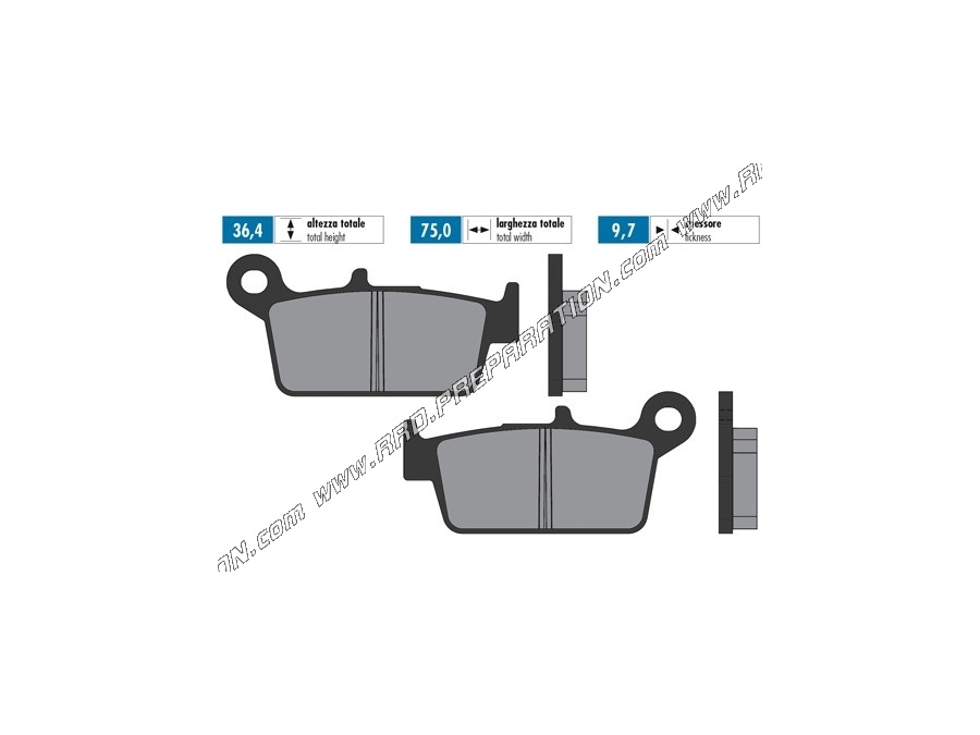 Pastillas de freno POLINI RACING delanteras/traseras moto, scooter HM CRE, DERAPAGE, HONDA LEAD, KYMCO COBRA, HEROISM, 50, 125