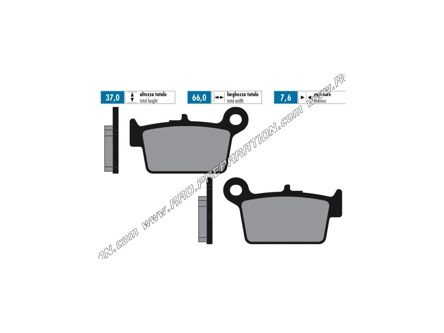 Pastillas freno trasero moto POLINI BETA RR 50