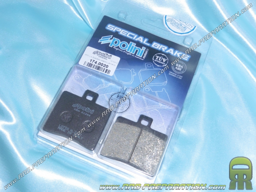 POLINI EVOLUTION brake pads front / rear maxi scooter, scooter, motorcycle Aprilia RS, ATLANTIC, SCARABEO, BENELLI ...
