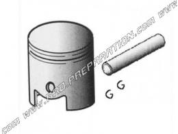 Piston mono-segment PARMAKIT Ø40mm kit air PARMAKIT RACING 6 transferts Peugeot 103 / fox / HONDA wallaroo