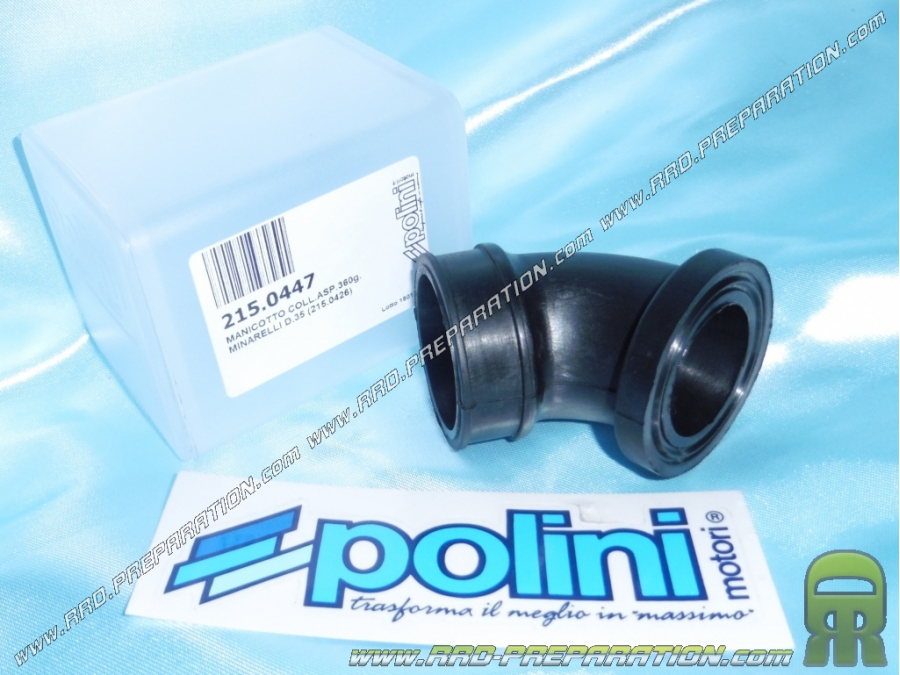 Manchon souple POLINI de liaison pipe / carburateur Ø35mm pour carburateur 26 a 30mm (fixation Ø35 a 39mm)