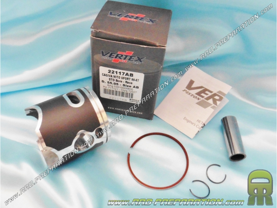 Piston Ø56mm mono-segment pour kit ITALKIT et moteur d'origine 125cc CAGIVA MITO, PLANET, RAPTOR, FRECCIA, TAMANACO, C10, C12..