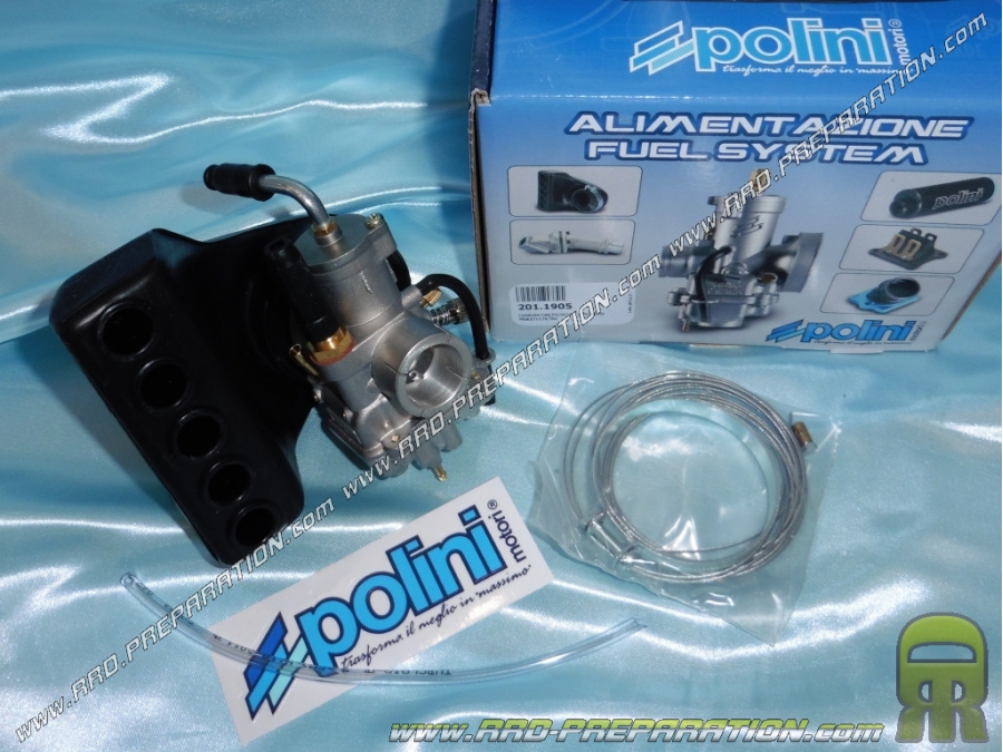 Kit carburador POLINI CP 19 con filtro de aire y cable especial para VESPA HP, FL2, SPECIAL, XL, PRIMAVERA, ET3, PK 50 y 125
