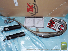 Escape TURBOKIT TK CROMADO doble silenciador para DERBI GPR 80cc 2T